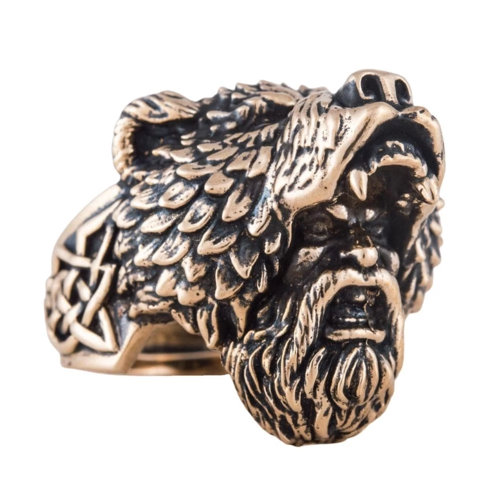 Bague Guerrier Berserker En Bronze 3 Bague Guerrier Berserker En Bronze