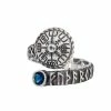 Bague Vegvisir En Argent Avec Pierre Bleue 1 Bague Vegvisir En Argent Avec Pierre Bleue -vêtements Soldes Magasin Bague Viking en Argent avec Pierre Bleue