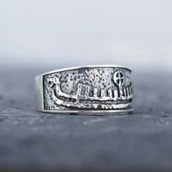 Anneau Drakkar Ancien 9 Anneau Drakkar Ancien -vêtements Soldes Magasin anneau argent drkkar viking ancien grave