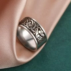 Anneau Corbeaux Nordiques 9 Anneau Corbeaux Nordiques -vêtements Soldes Magasin anneau corbeaux nordiques acier