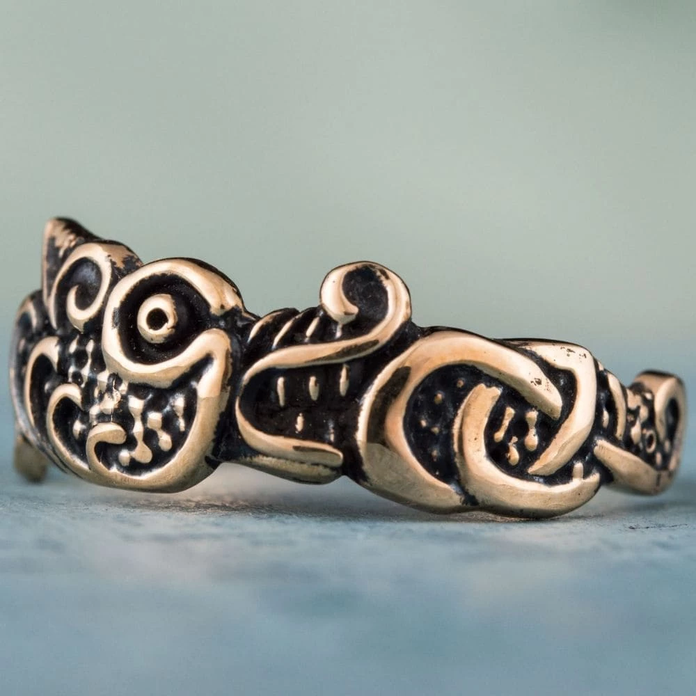 Anneau Loup Viking En Bronze 5 Anneau Loup Viking En Bronze – Image 3