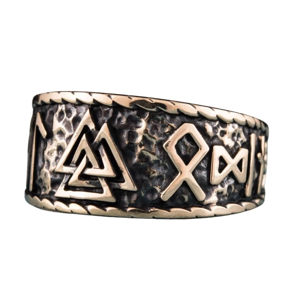 Anneau Valknut Runique En Bronze 3 Anneau Valknut Runique En Bronze
