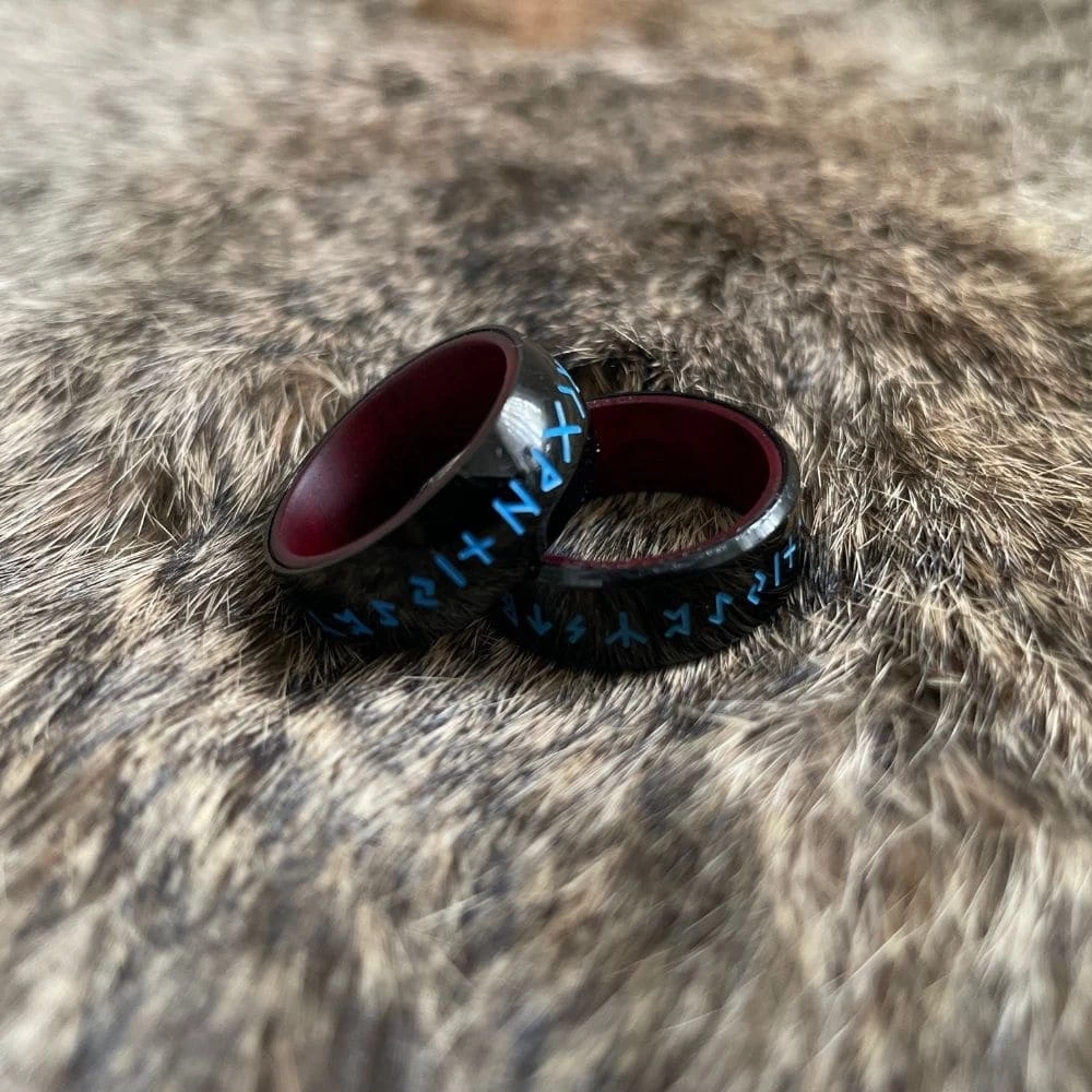 Anneau Runique Noir Et Rouge 7 Anneau Runique Noir Et Rouge – Image 5