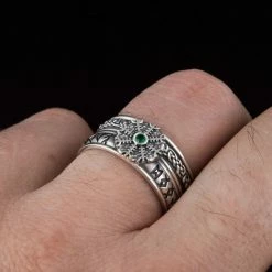 Anneau Runique Aegishjalmur En Argent 10 Anneau Runique Aegishjalmur En Argent -vêtements Soldes Magasin anneau runes aegishjalmur argent