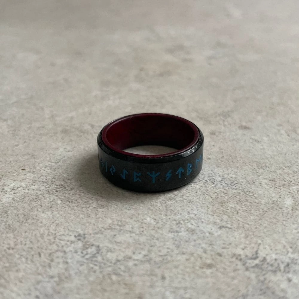 Anneau Runique Noir Et Rouge 9 Anneau Runique Noir Et Rouge – Image 7