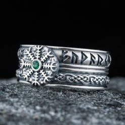 Anneau Runique Aegishjalmur En Argent 11 Anneau Runique Aegishjalmur En Argent -vêtements Soldes Magasin anneau runique aegishjalmur en argent