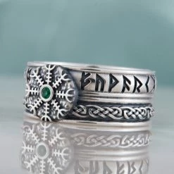 Anneau Runique Aegishjalmur En Argent 9 Anneau Runique Aegishjalmur En Argent -vêtements Soldes Magasin anneau runique aegishjalmur en argent 925