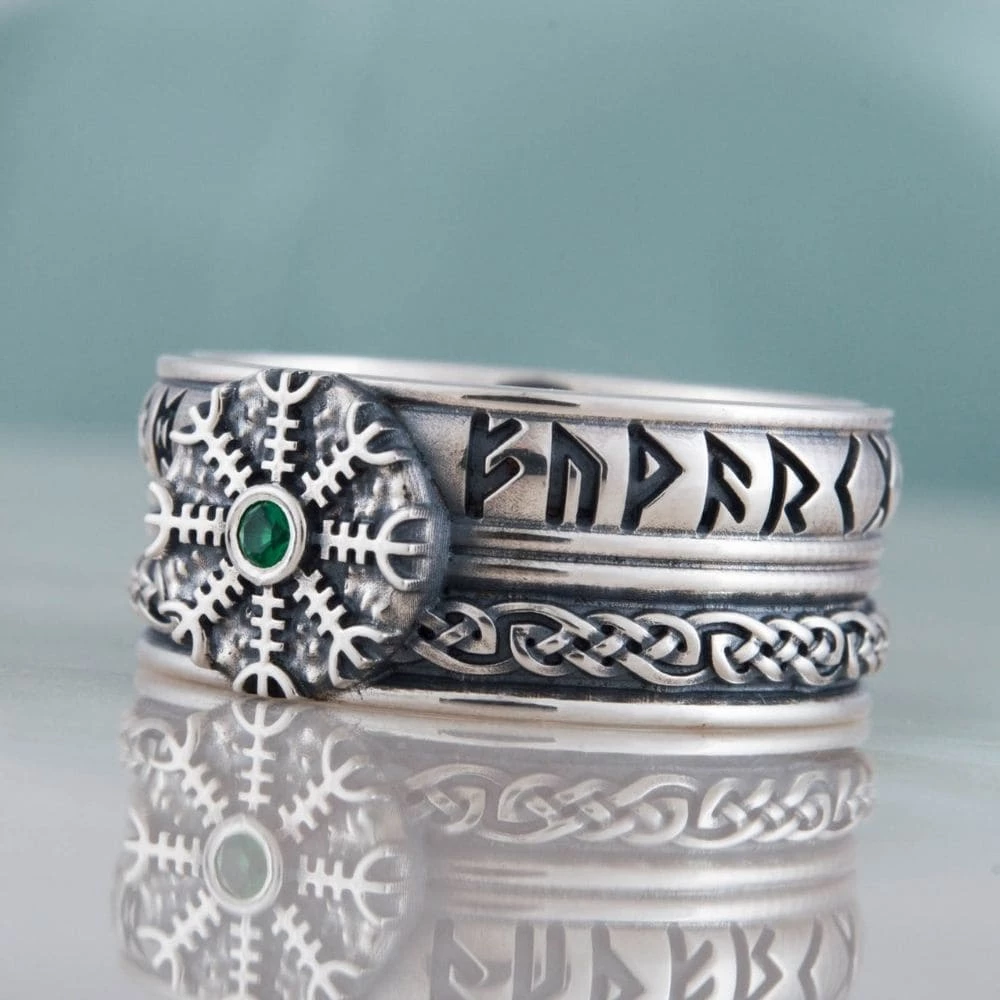 Anneau Runique Aegishjalmur En Argent 5 Anneau Runique Aegishjalmur En Argent – Image 3