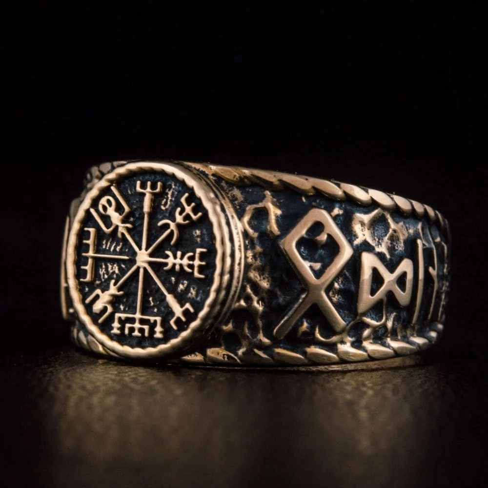Anneau Sigillaire Vegvisir En Bronze 5 Anneau Sigillaire Vegvisir En Bronze – Image 3