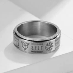 Anneau Symboles Nordiques -vêtements Soldes Magasin anneau symbole nordique argente