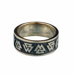 Anneau Symbole Valknut En Bronze