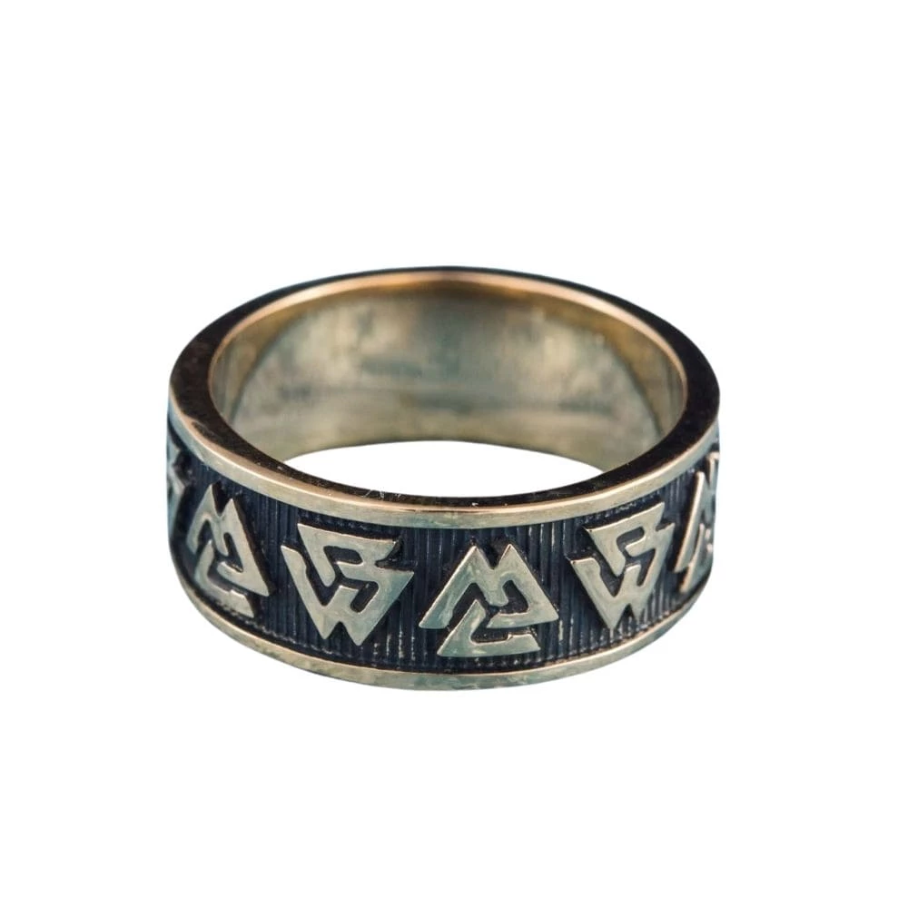 Anneau Symbole Valknut En Bronze 3 Anneau Symbole Valknut En Bronze