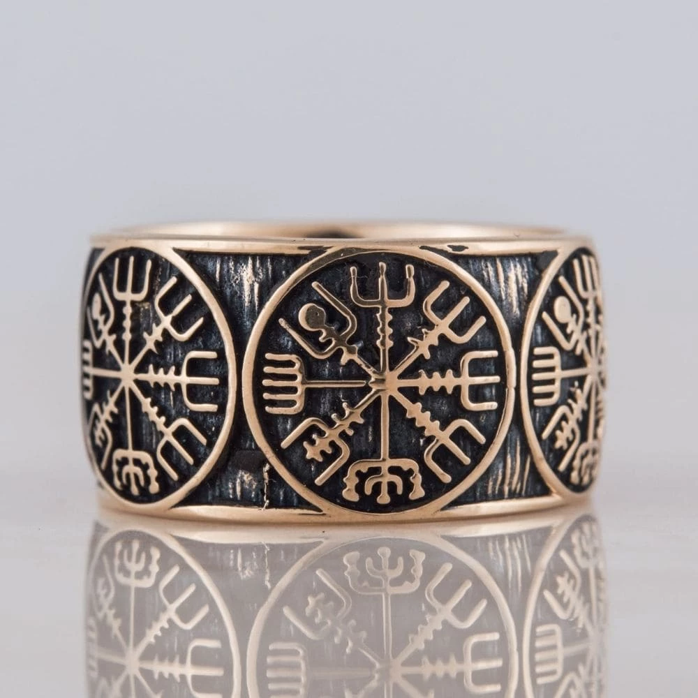 Anneau Compas De Vegvisir En Bronze 5 Anneau Compas De Vegvisir En Bronze – Image 3
