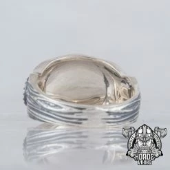 Bague Viking Corbeaux Entrelacés En Argent 11 Bague Viking Corbeaux Entrelacés En Argent -vêtements Soldes Magasin arriere bague viking