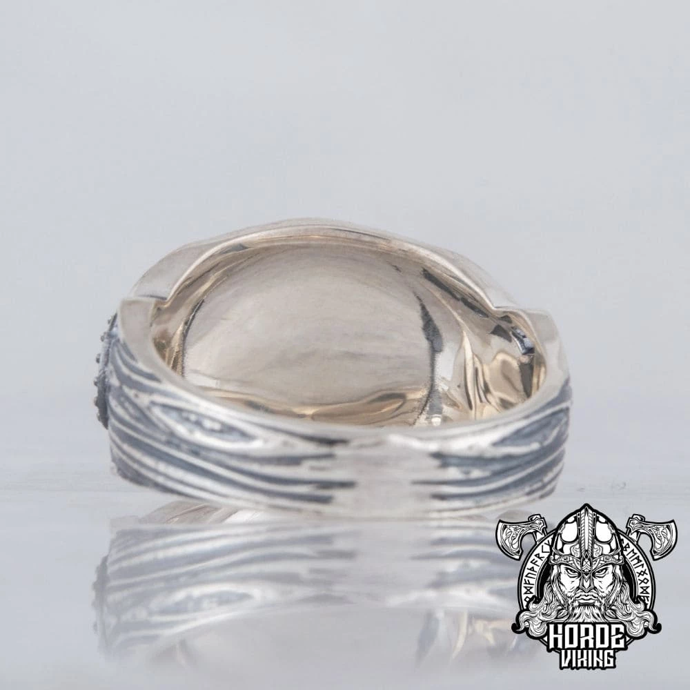 Bague Viking Corbeaux Entrelacés En Argent 6 Bague Viking Corbeaux Entrelacés En Argent – Image 4