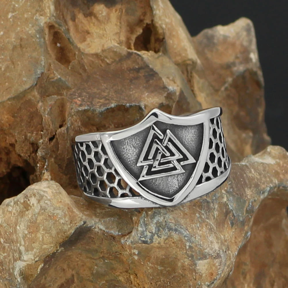 Bague Viking Valknut En Acier 4 Bague Viking Valknut En Acier – Image 2
