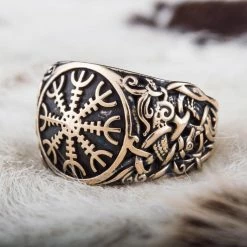 Bague Aegishjalmur En Bronze Style De Mammen 9 Bague Aegishjalmur En Bronze Style De Mammen -vêtements Soldes Magasin bague aegishjalmur en bronze