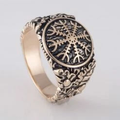 Bague Symbole Ancien D'Aegishjalmur En Bronze 11 Bague Symbole Ancien D'Aegishjalmur En Bronze -vêtements Soldes Magasin bague ancienne viking