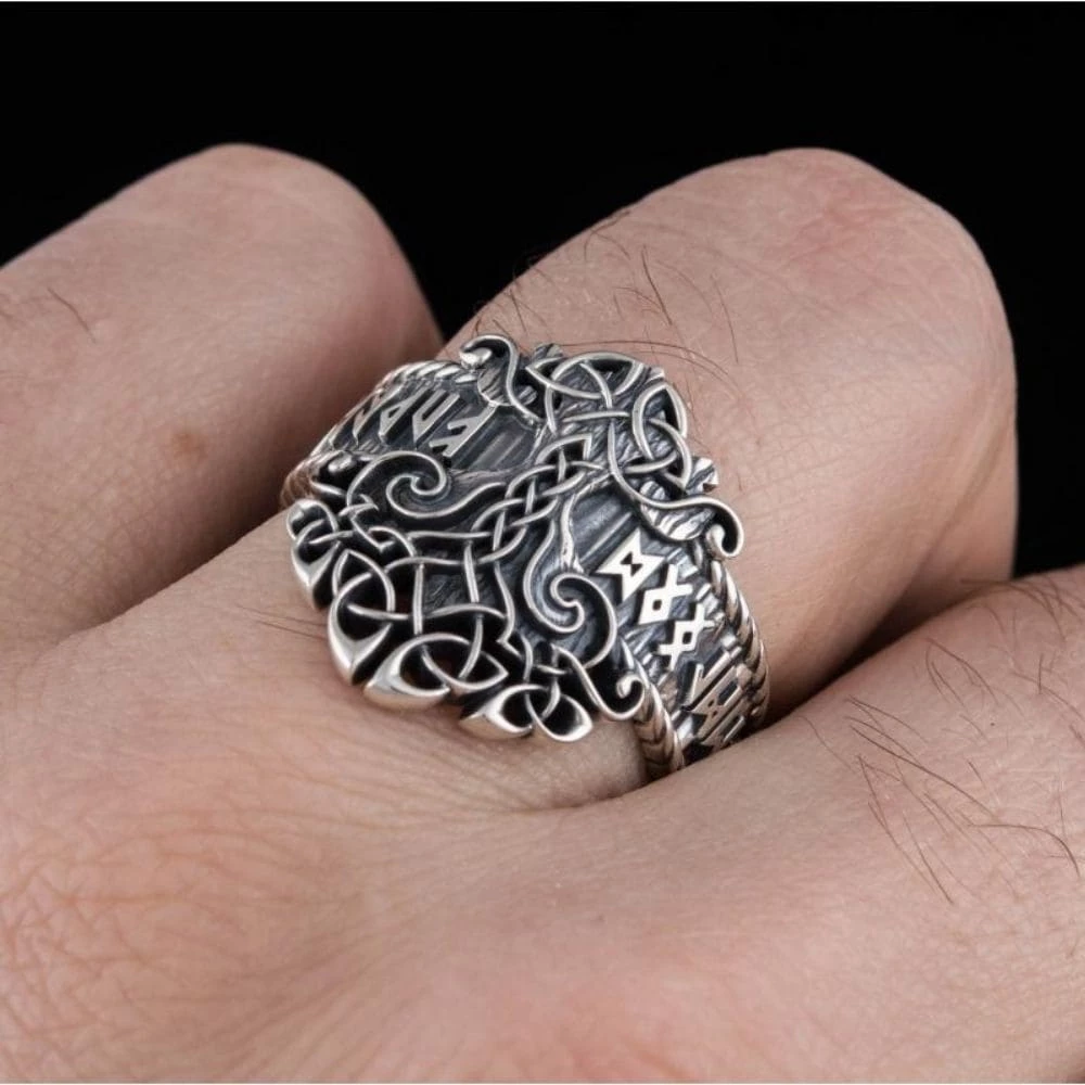 Bague Arbre De Vie En Argent 4 Bague Arbre De Vie En Argent – Image 2