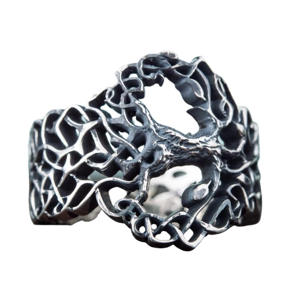 Bague Arbre Yggdrasil En Argent 3 Bague Arbre Yggdrasil En Argent