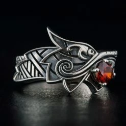 Bague Loup Fenrir D'Argent 8 Bague Loup Fenrir D'Argent -vêtements Soldes Magasin bague argent loup viking