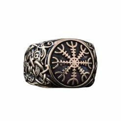 Bague Aegishjalmur En Bronze Style De Mammen
