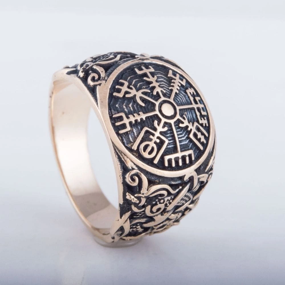 Bague Vegvisir En Bronze Style De Mammen 5 Bague Vegvisir En Bronze Style De Mammen – Image 3