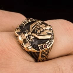 Chevalière D'Odin En Bronze 10 Chevalière D'Odin En Bronze -vêtements Soldes Magasin bague bronze odin