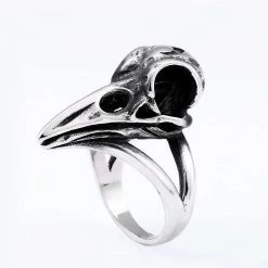 Bague Crâne De Corbeau Viking