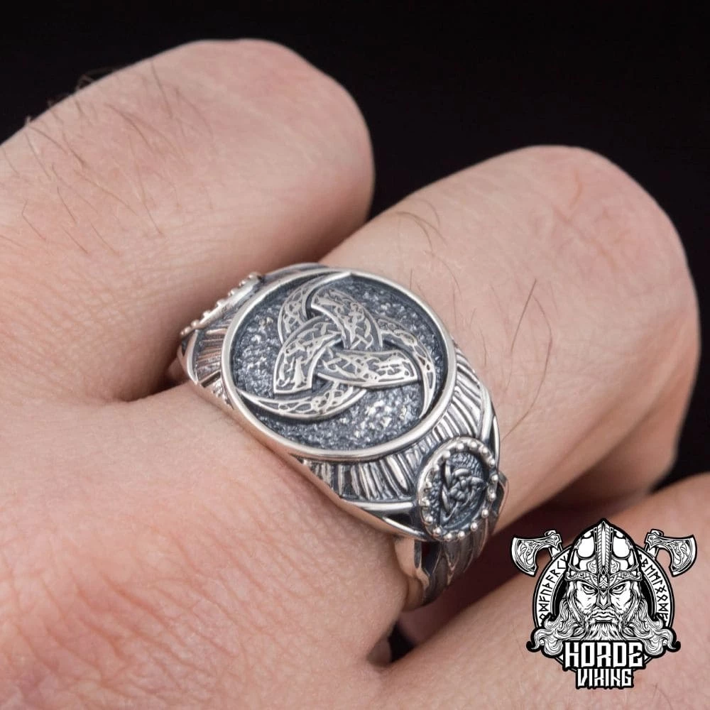 Chevalière Cornes D'Odin En Argent 7 Chevalière Cornes D'Odin En Argent – Image 5
