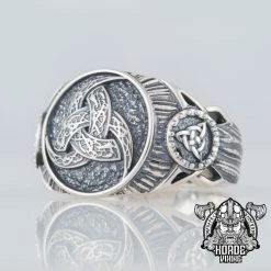 Chevalière Cornes D'Odin En Argent 10 Chevalière Cornes D'Odin En Argent -vêtements Soldes Magasin bague cornes d Odin