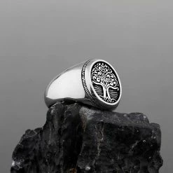 Bague Arbre-Monde Yggdrasil -vêtements Soldes Magasin bague de yggdrasil