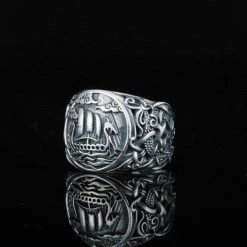 Bague Drakkar Viking D'Argent 8 Bague Drakkar Viking D'Argent -vêtements Soldes Magasin bague drakkar viking argent sterling