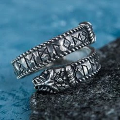 Anneau De Jörmungandr En Argent 10 Anneau De Jörmungandr En Argent -vêtements Soldes Magasin bague en argent serpent jormungand