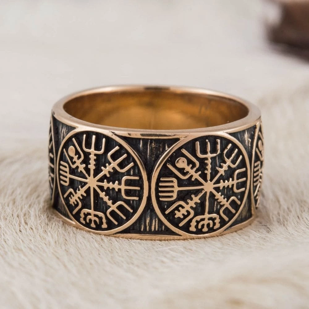 Anneau Compas De Vegvisir En Bronze 7 Anneau Compas De Vegvisir En Bronze – Image 5