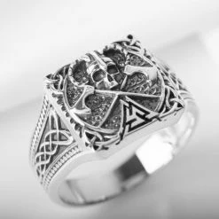 Devant -vêtements Soldes Magasin bague guerrier viking