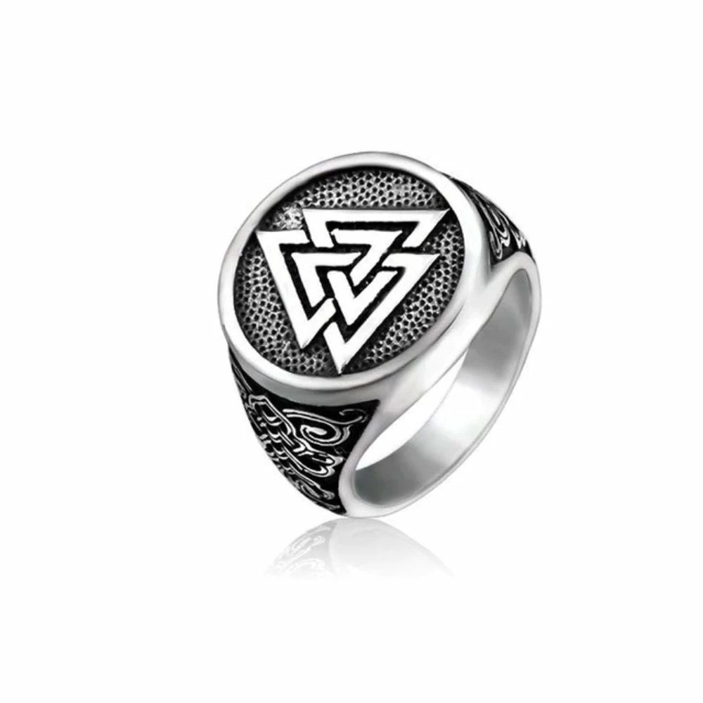 Bague Valknut Homme En Acier 4 Bague Valknut Homme En Acier – Image 2