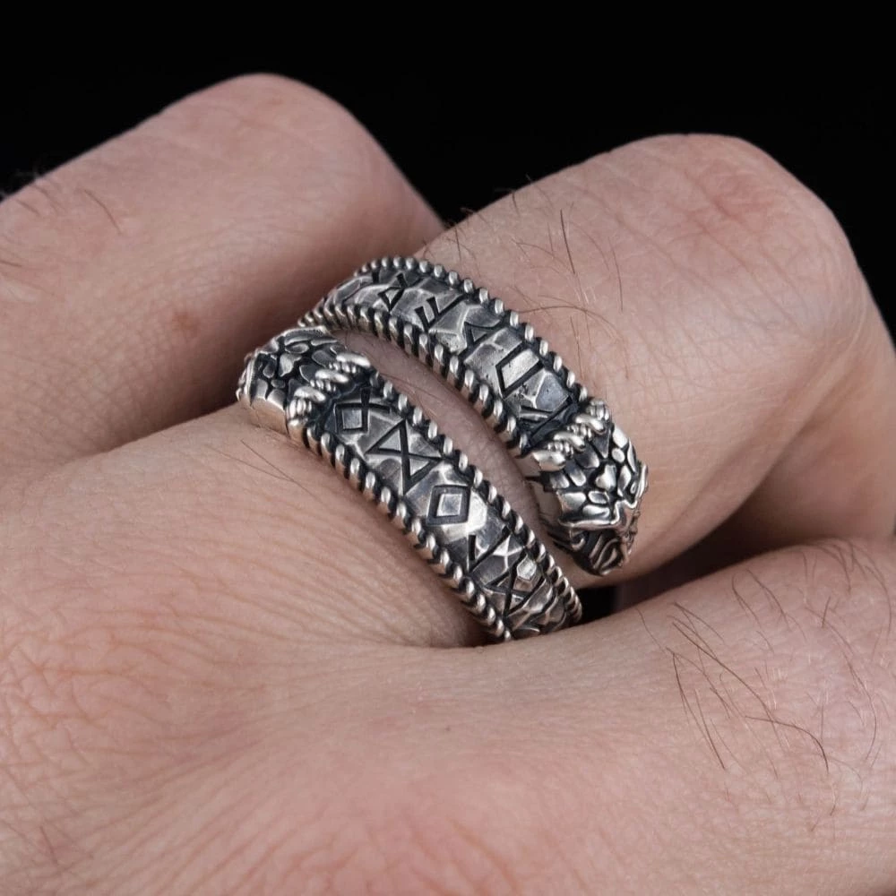Anneau De Jörmungandr En Argent 6 Anneau De Jörmungandr En Argent – Image 4