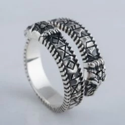 Anneau De Jörmungandr En Argent 13 Anneau De Jörmungandr En Argent -vêtements Soldes Magasin bague jormungandr argent