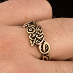 Anneau Loup Viking En Bronze 11 Anneau Loup Viking En Bronze -vêtements Soldes Magasin bague loup viking bronze