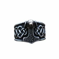 Bague Marteau Viking D'acier