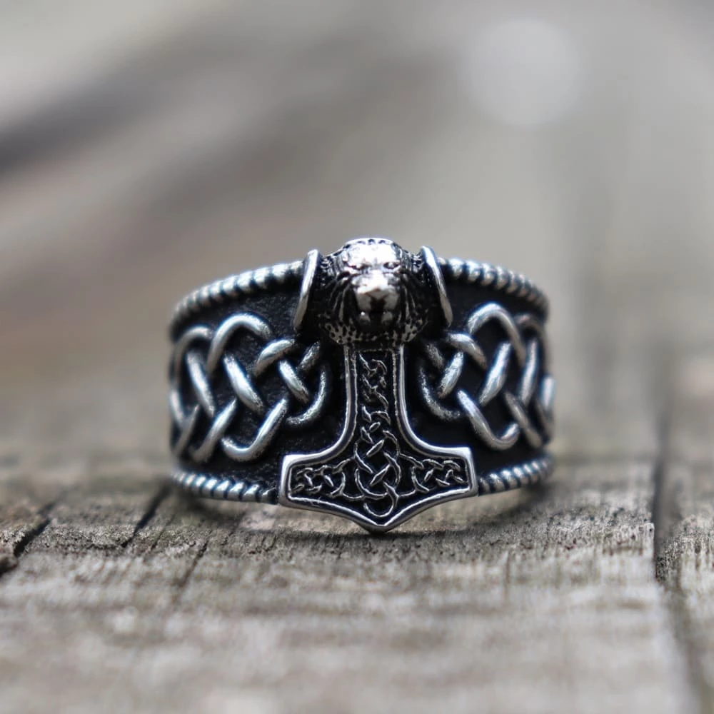 Bague Marteau Viking D'acier 4 Bague Marteau Viking D'acier – Image 2