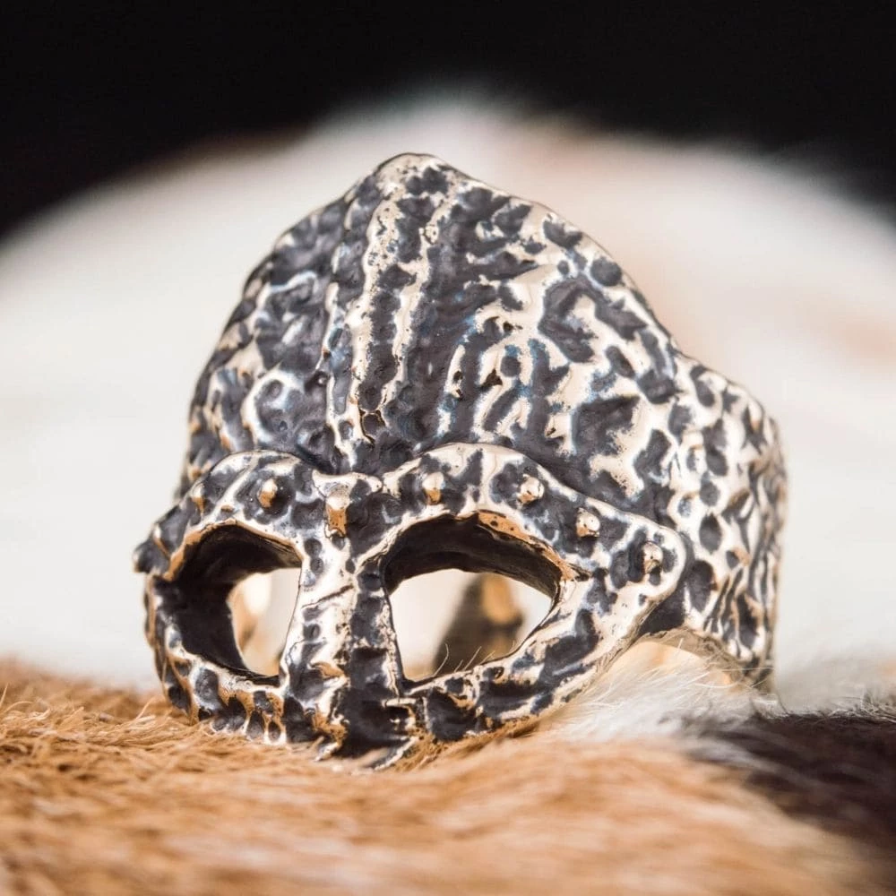 Bague Casque De Guerre En Bronze 4 Bague Casque De Guerre En Bronze – Image 2