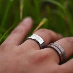 Anneau Nordique Runique En Acier 17 Anneau Nordique Runique En Acier -vêtements Soldes Magasin bague nordique runique acier
