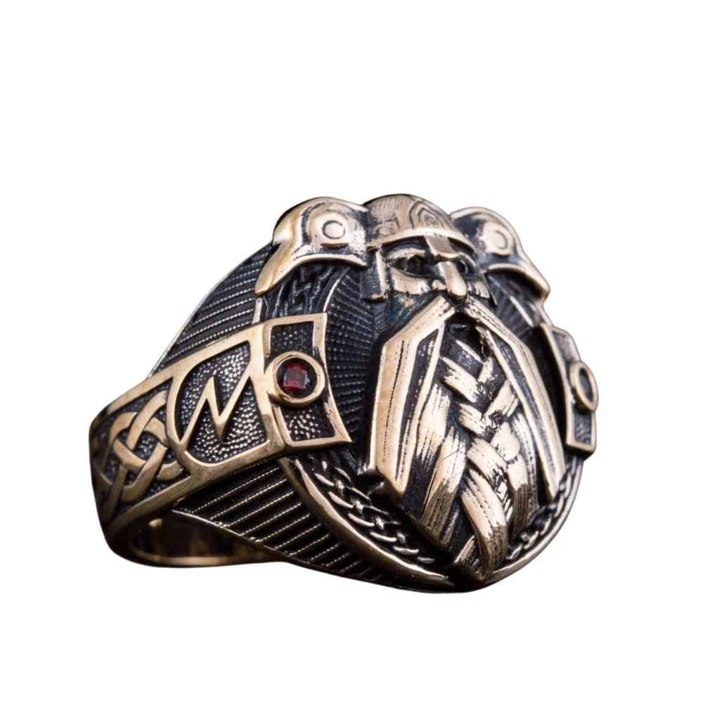 Chevalière D'Odin En Bronze 3 Chevalière D'Odin En Bronze