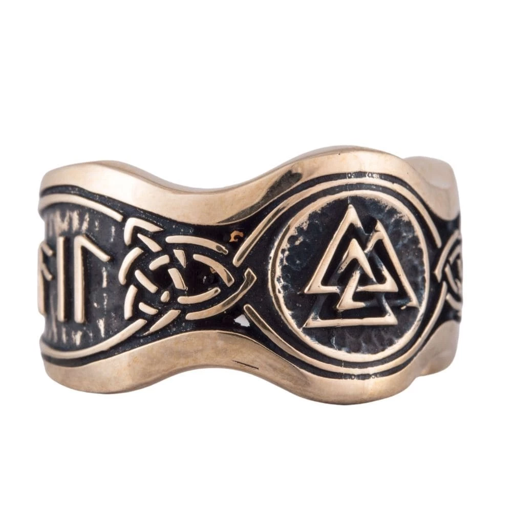 Bague Valknut Runique En Bronze 3 Bague Valknut Runique En Bronze