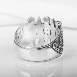 Bague De Dagues Vikings -vêtements Soldes Magasin bague sculptee argent viking