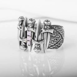 Bague De Dagues Vikings -vêtements Soldes Magasin bague sculptee viking