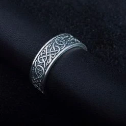 Anneau Serpent Viking Entrelacé -vêtements Soldes Magasin bague serpent viking en argent