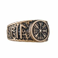 Anneau Sigillaire Vegvisir En Bronze